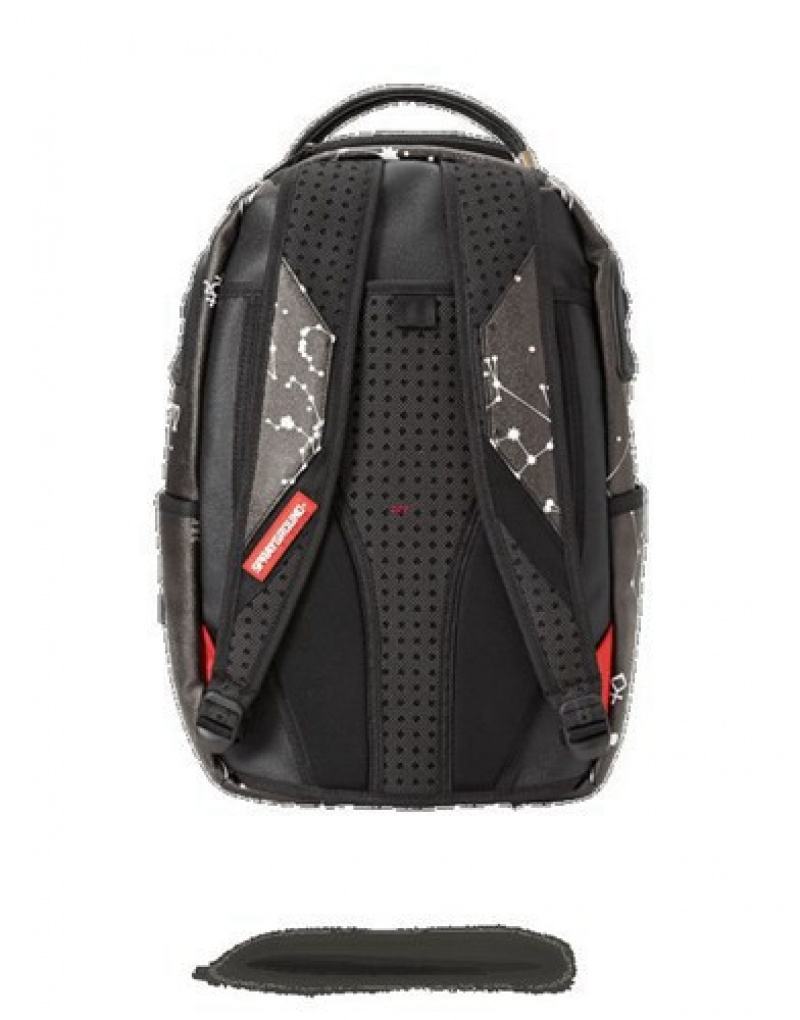 Black Sprayground Sharkstellation (Buzz Aldrin) Backpacks | 65193-ETGY