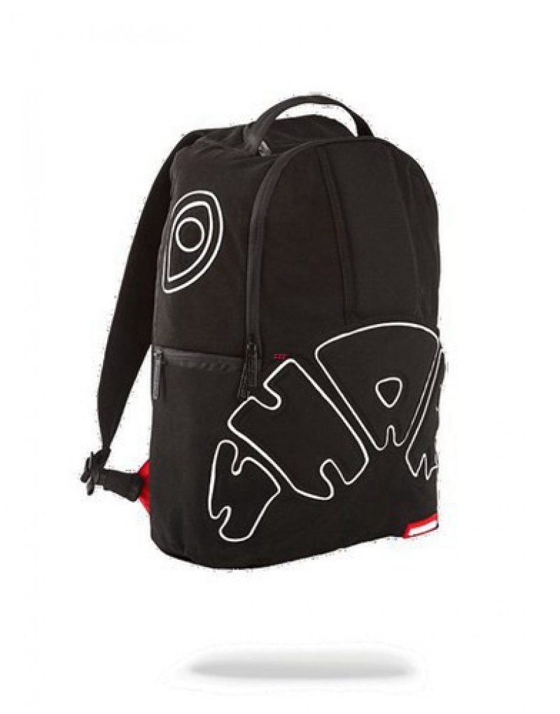 Black Sprayground Sharktempo Backpacks | 65724-DYIF