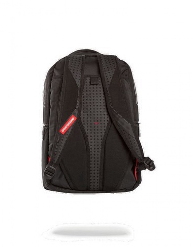 Black Sprayground Sharktempo Backpacks | 65724-DYIF