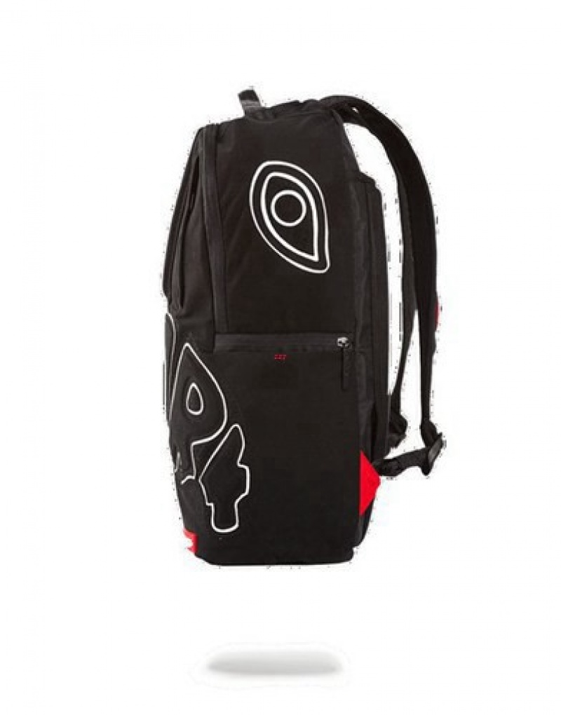 Black Sprayground Sharktempo Backpacks | 65724-DYIF