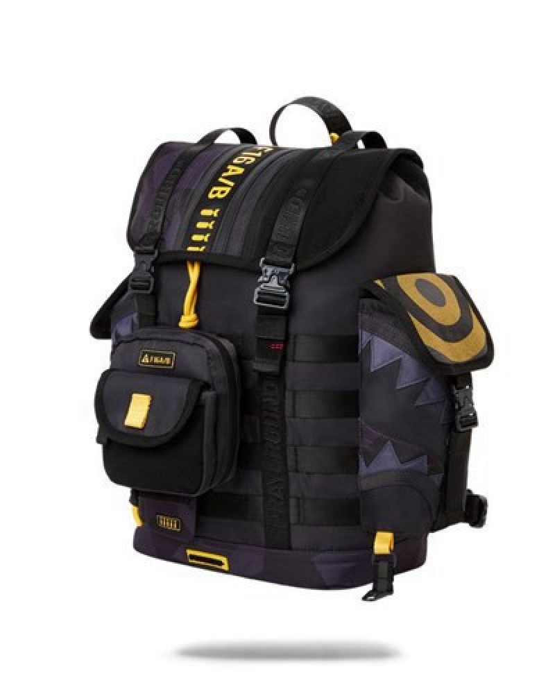 Black Sprayground Special Ops Ab Crusher Backpacks | 67325-ALME