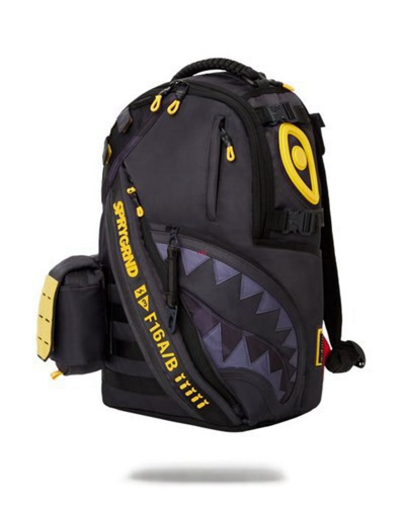 Black Sprayground Special Ops Ab Stack Backpacks | 20964-NBSZ