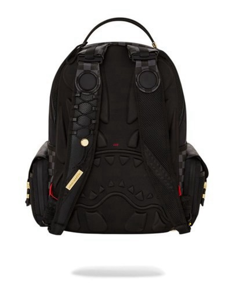 Black Sprayground Special Ops Night Watch (Dlxv) Backpacks | 56072-HMVW