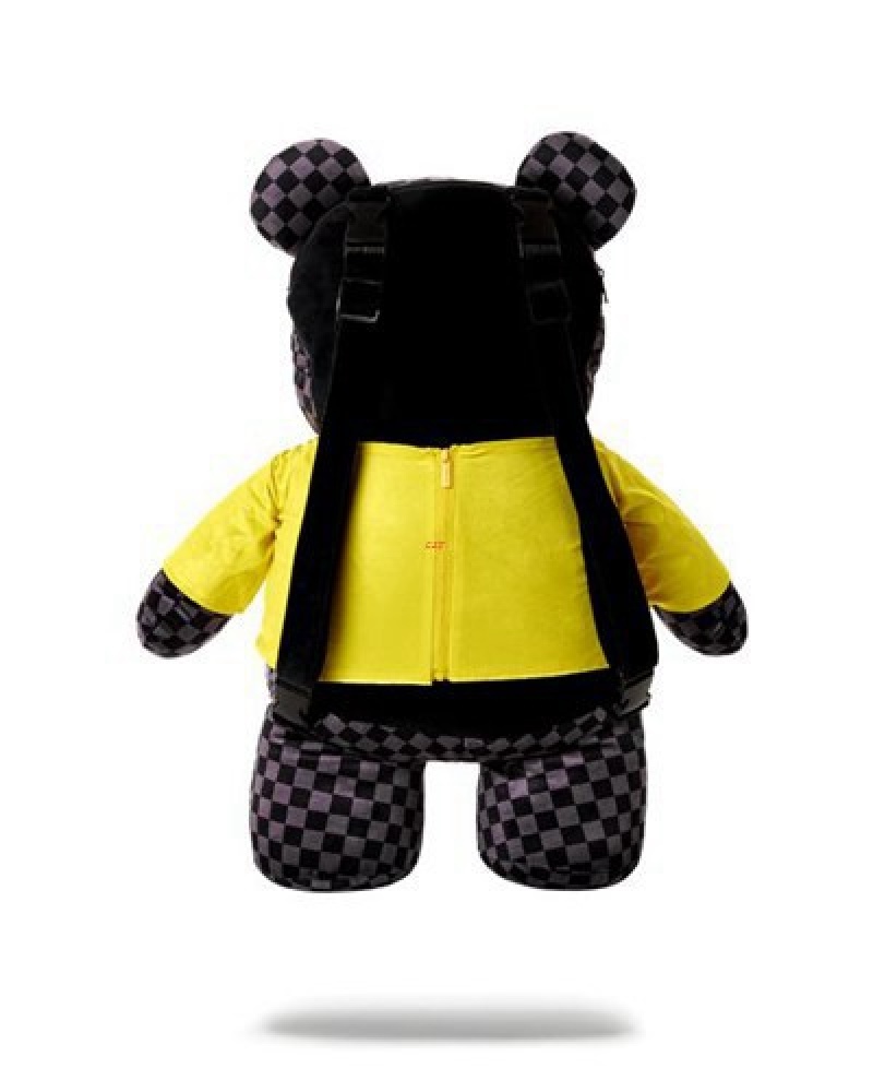 Black Sprayground Spongebob Moneybear Teddybear Backpacks | 35784-ZOBF