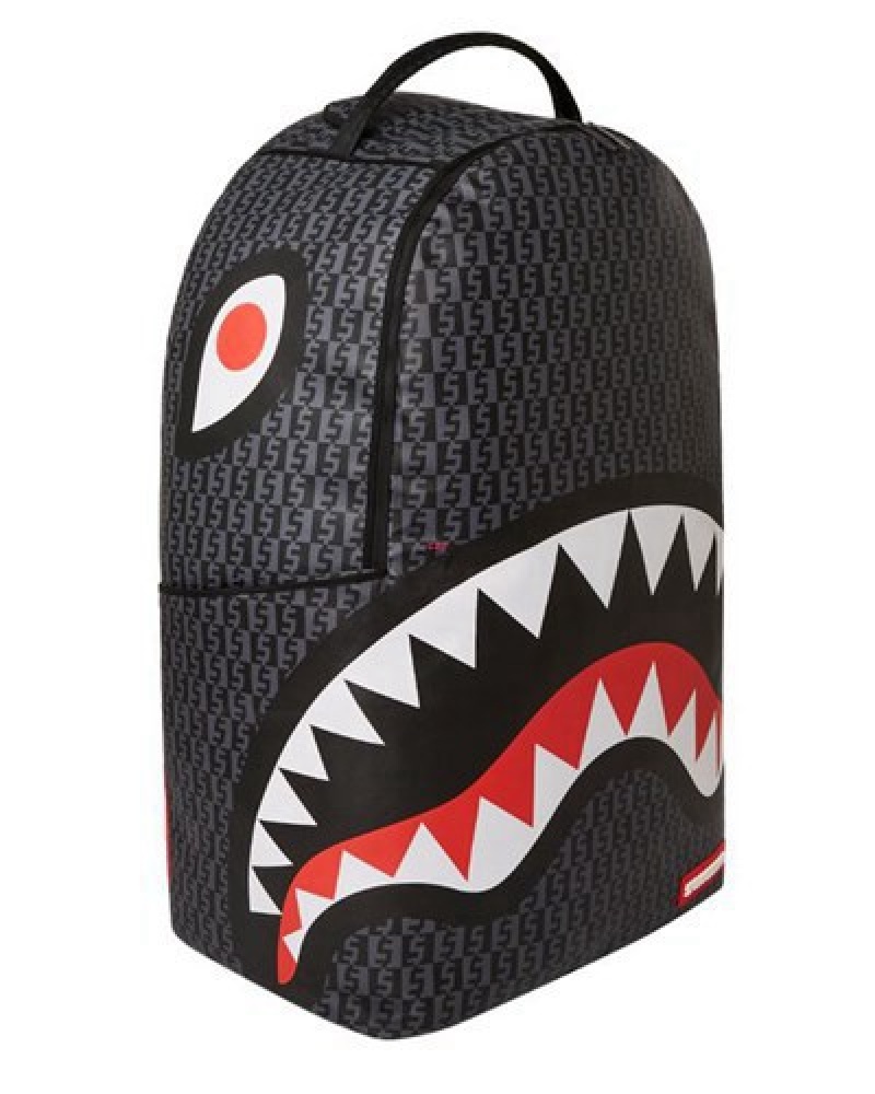 Black Sprayground Spraygatti Revv Biggest In The World Backpacks | 39271-FWPB