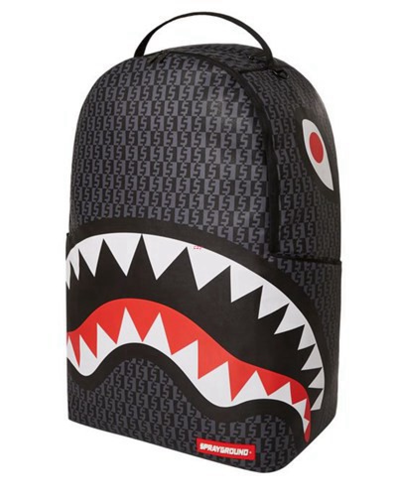 Black Sprayground Spraygatti Revv Biggest In The World Backpacks | 39271-FWPB