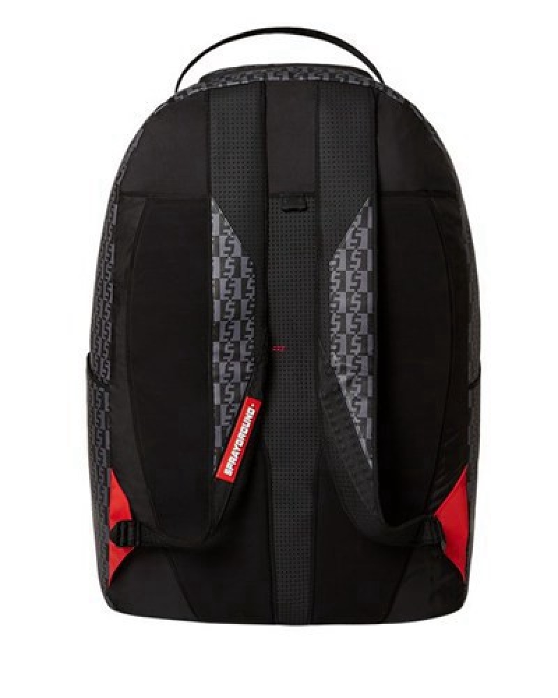 Black Sprayground Spraygatti Revv Biggest In The World Backpacks | 39271-FWPB