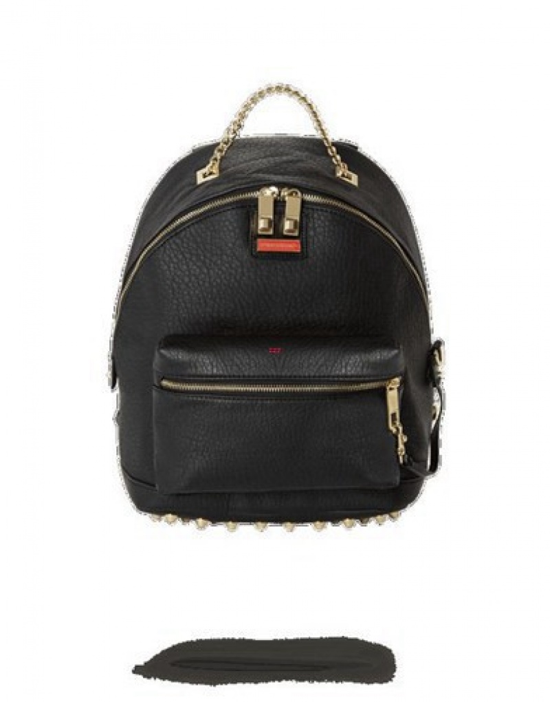 Black Sprayground Studded Savage Backpacks | 58630-LGJB