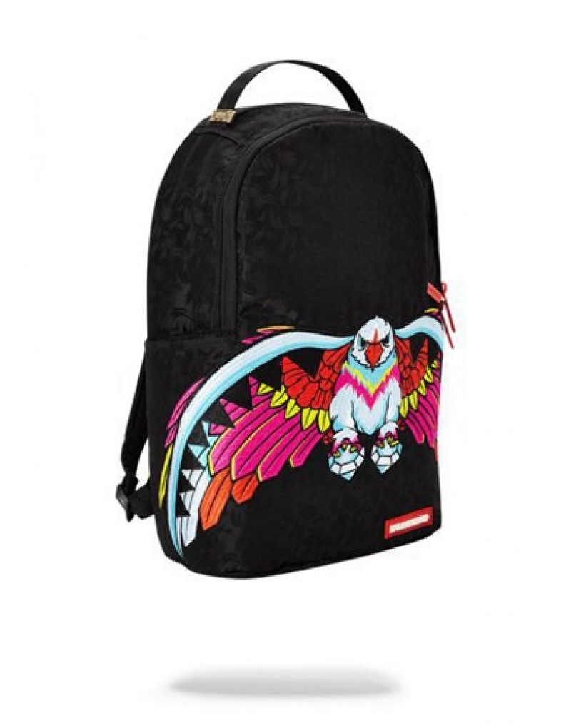 Black Sprayground Take Off (Birdshark) Backpacks | 49216-VIOX