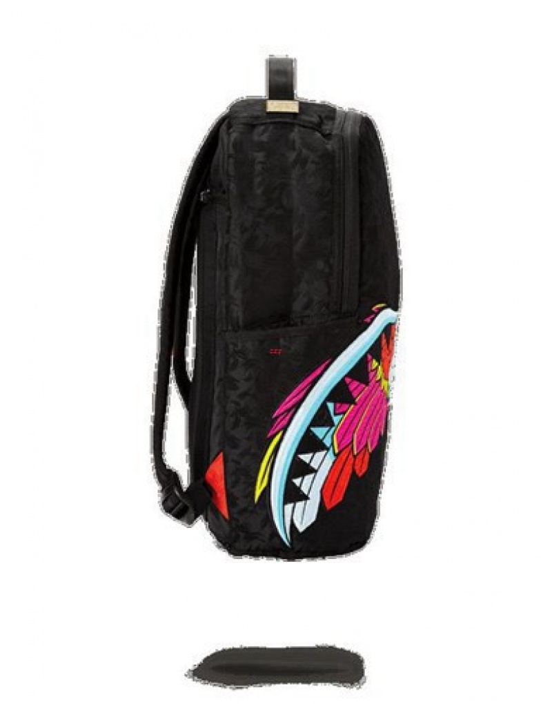 Black Sprayground Take Off (Birdshark) Backpacks | 49216-VIOX