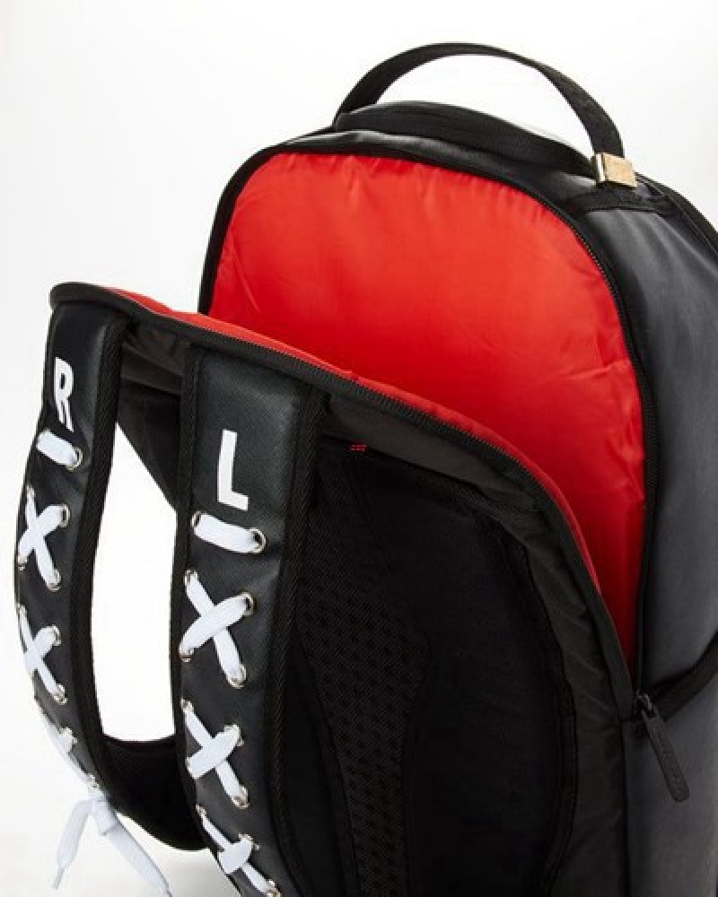 Black Sprayground The Afrojack Shark Backpacks | 27495-DFSH