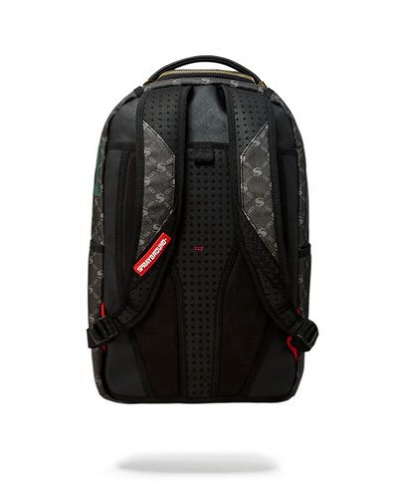 Black Sprayground The Godfather (Dlxv) Backpacks | 82435-APYH