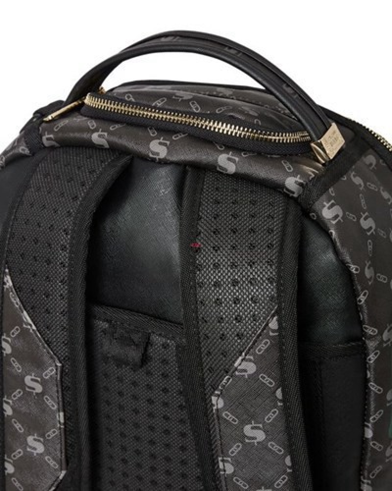 Black Sprayground The Godfather (Dlxv) Backpacks | 82435-APYH