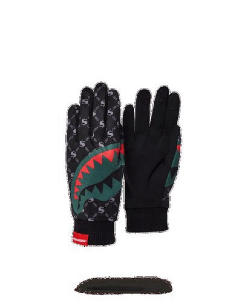 Black Sprayground The Godfather Gloves | 28407-QXZG