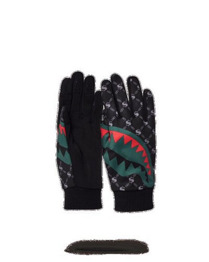 Black Sprayground The Godfather Gloves | 28407-QXZG