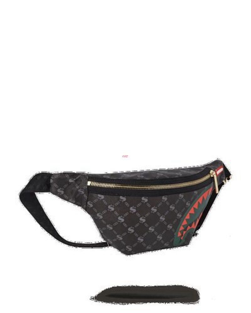 Black Sprayground The Godfather Savvy Crossbody Bags | 05894-TOKQ