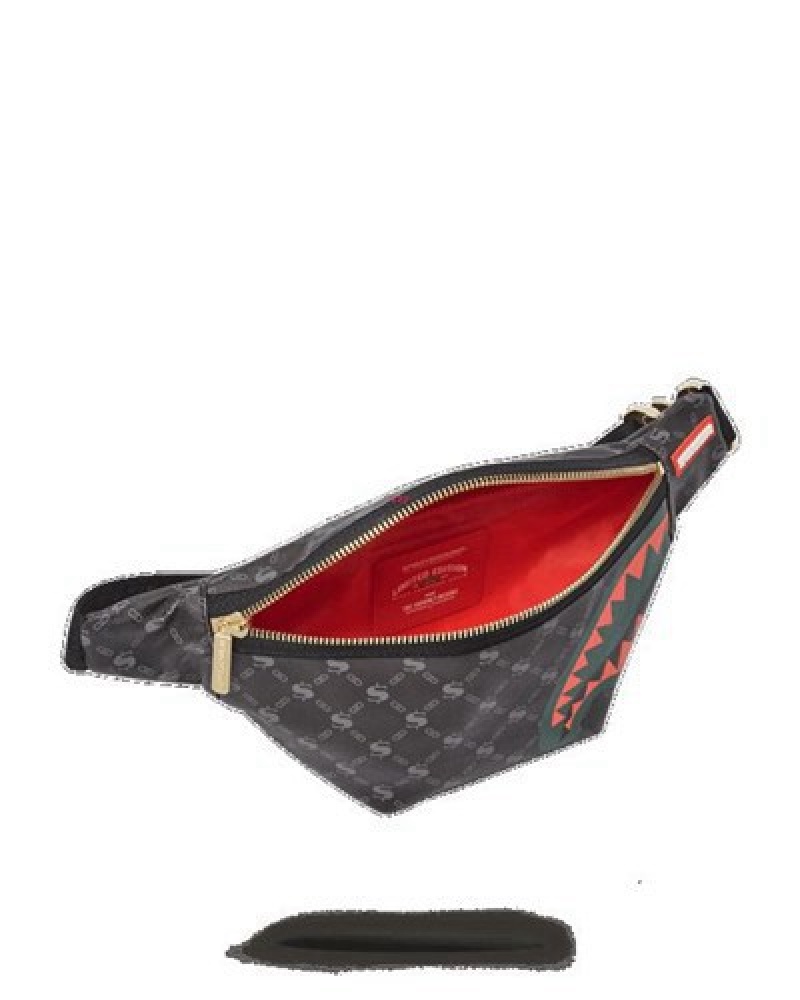 Black Sprayground The Godfather Savvy Crossbody Bags | 05894-TOKQ