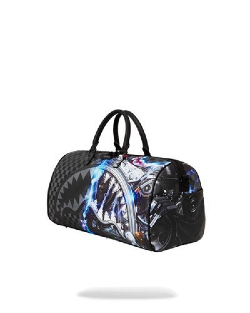 Black Sprayground The Undercurrent Large Duffle Bags | 94517-JBKG