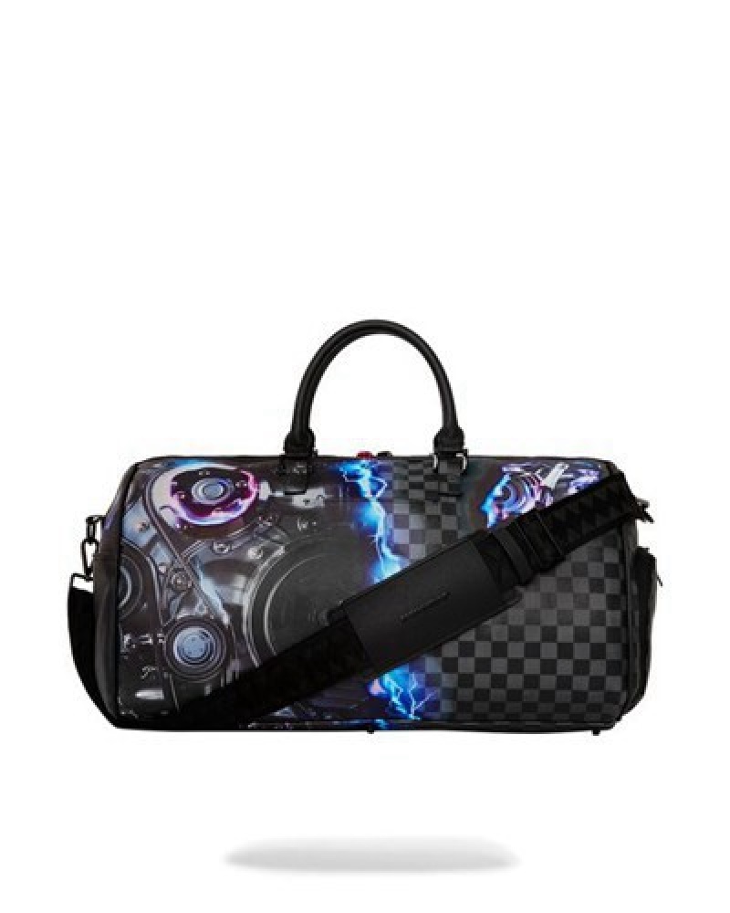 Black Sprayground The Undercurrent Large Duffle Bags | 94517-JBKG