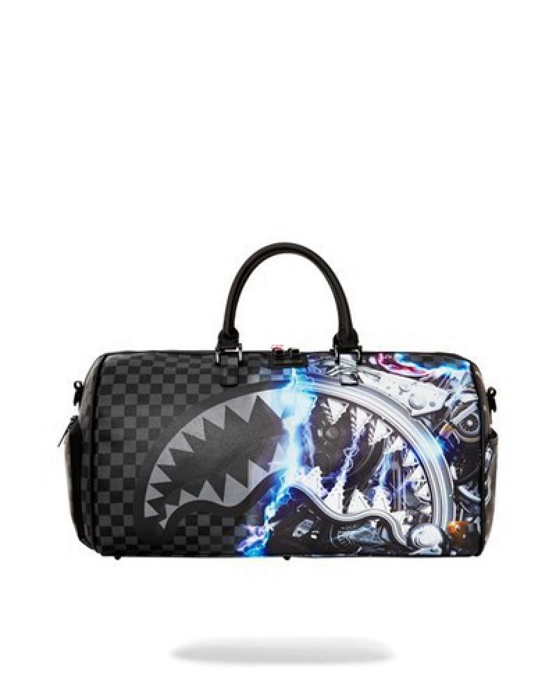 Black Sprayground The Undercurrent Large Duffle Bags | 94517-JBKG