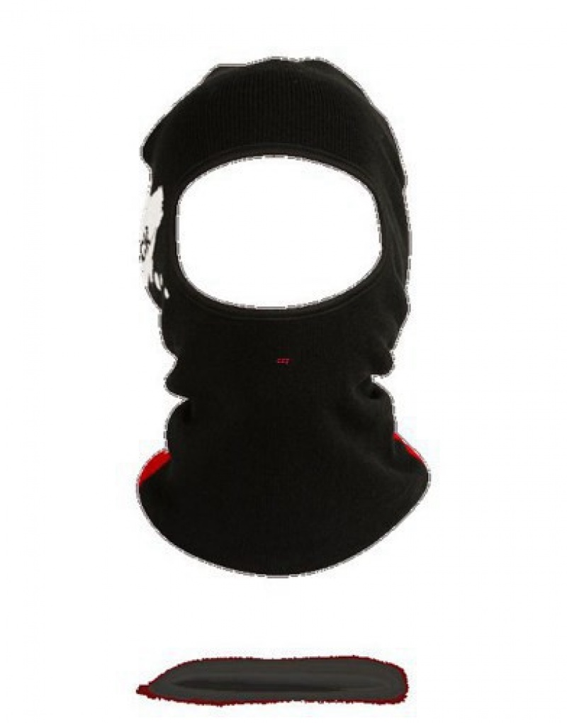 Black Sprayground Thoughts Ski Masks | 80347-UOWP