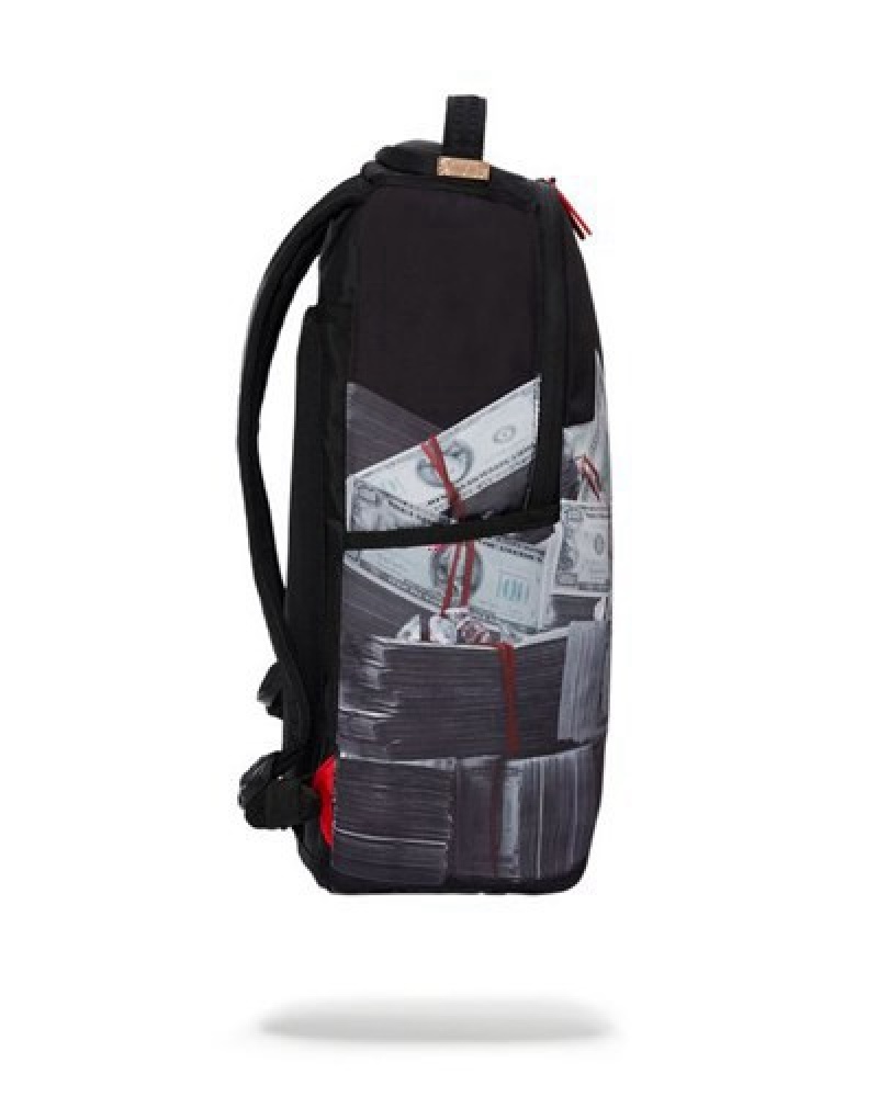 Black Sprayground Too Heavy (Dlxr) Backpacks | 20457-EJXP