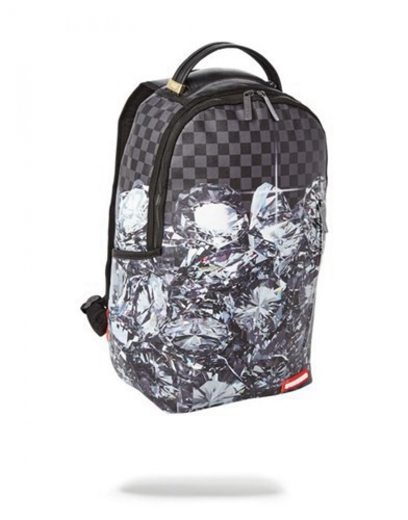 Black Sprayground Too Many Karats Backpacks | 76034-FPGR