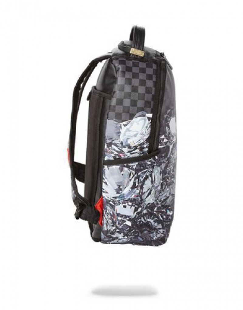 Black Sprayground Too Many Karats Backpacks | 76034-FPGR