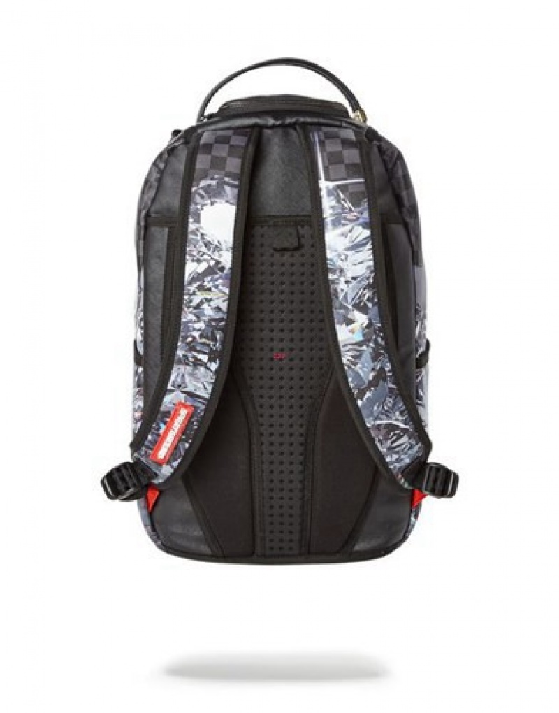 Black Sprayground Too Many Karats Backpacks | 76034-FPGR