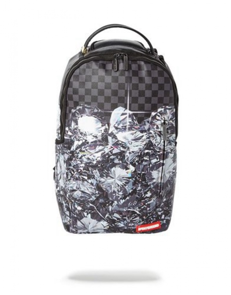 Black Sprayground Too Many Karats Backpacks | 76034-FPGR