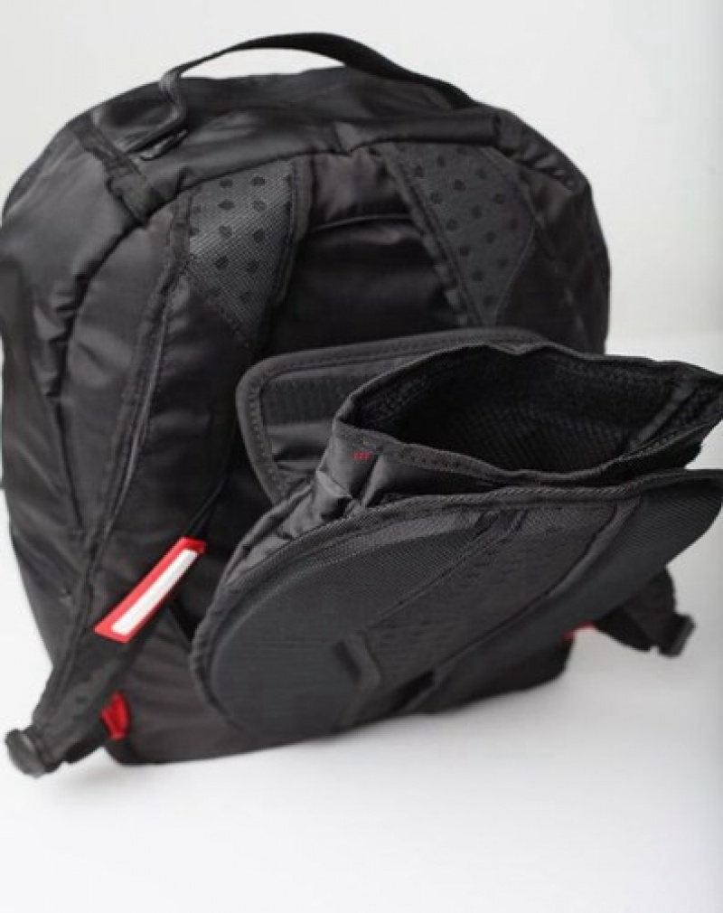 Black Sprayground Transporter 2.0 Backpacks | 91235-TVWZ