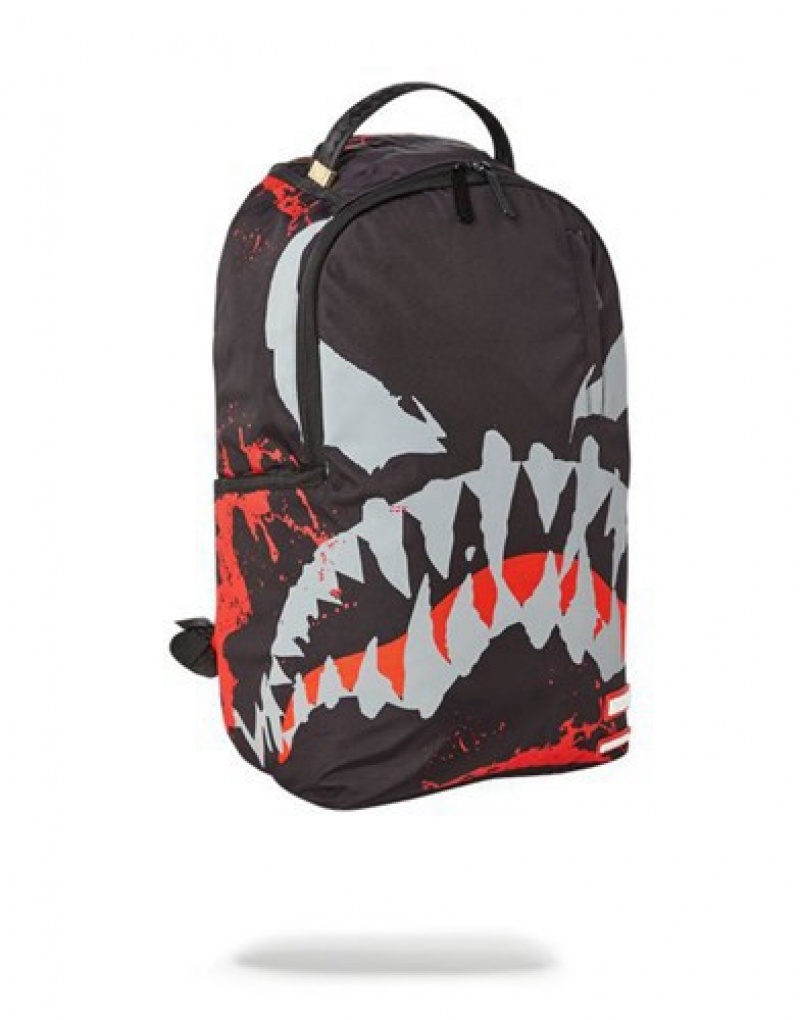 Black Sprayground Venom: Shark Backpacks | 08631-PTLJ