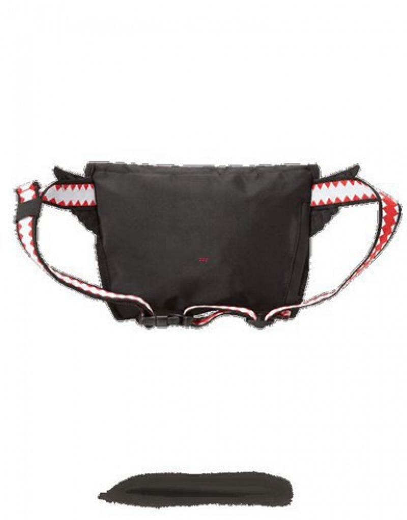 Black Sprayground Winged Crossbody Bags | 96058-UQLW