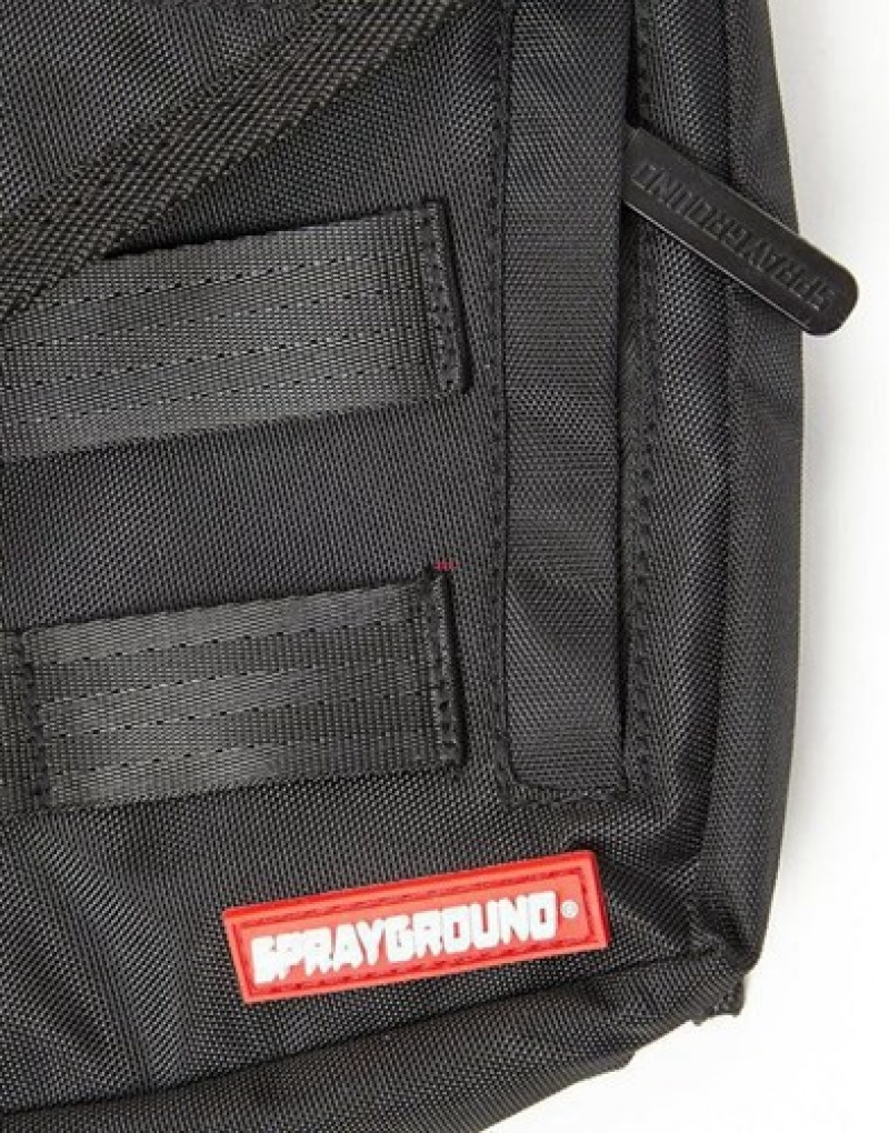 Black Sprayground Winged Crossbody Bags | 96058-UQLW