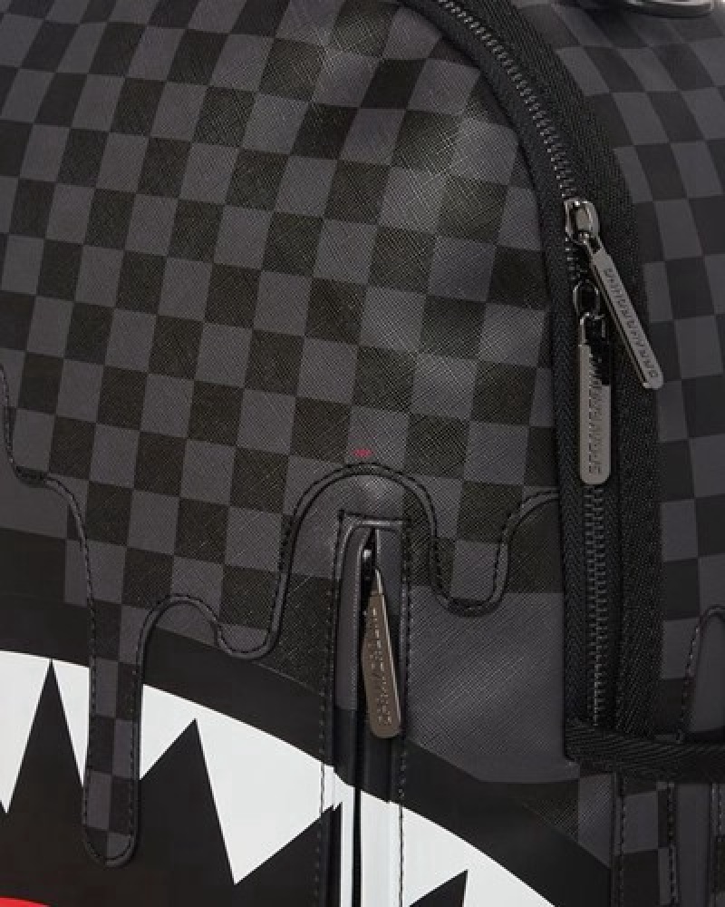 Black Sprayground Xtc Grey Sharks In Paris (Dlxv) Backpacks | 76135-ZGNI