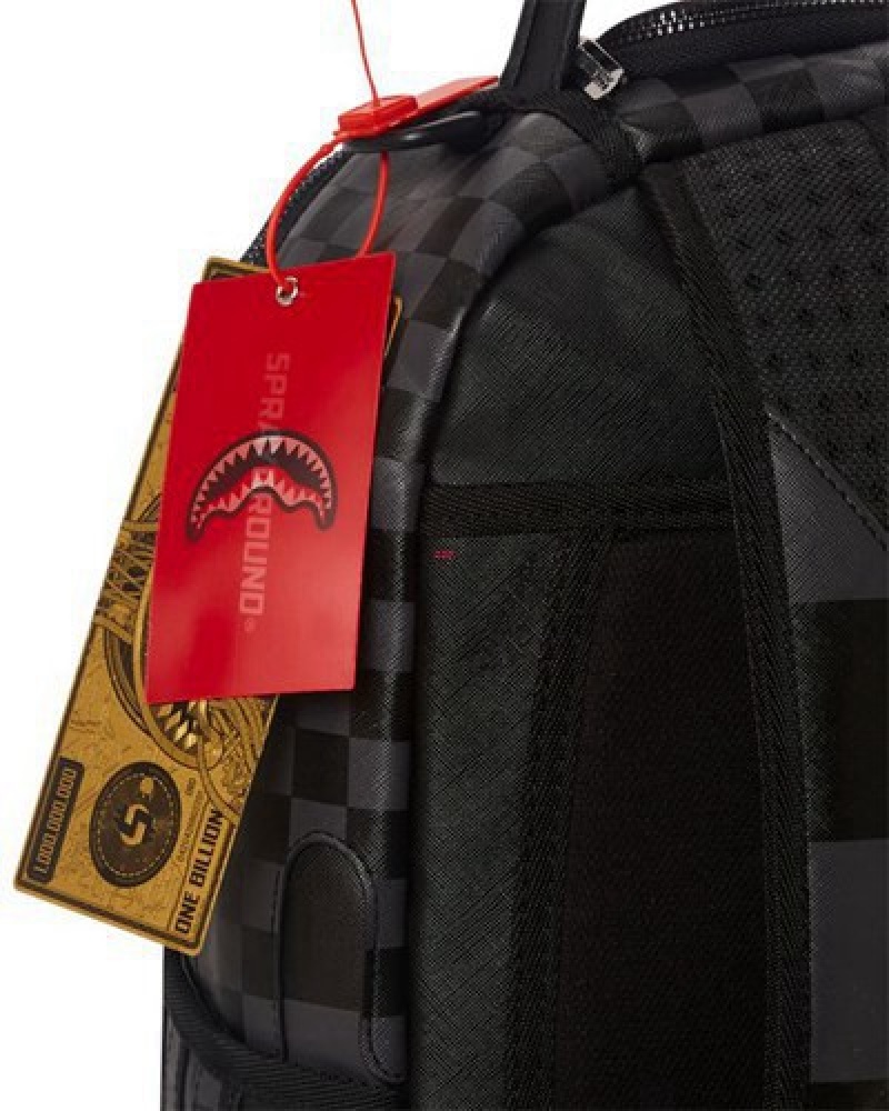 Black Sprayground Xtc Grey Sharks In Paris (Dlxv) Backpacks | 76135-ZGNI