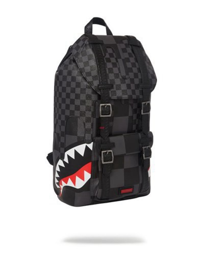 Black Sprayground Xtc Grey Sharks In Paris Hills Backpacks | 89025-CSDU