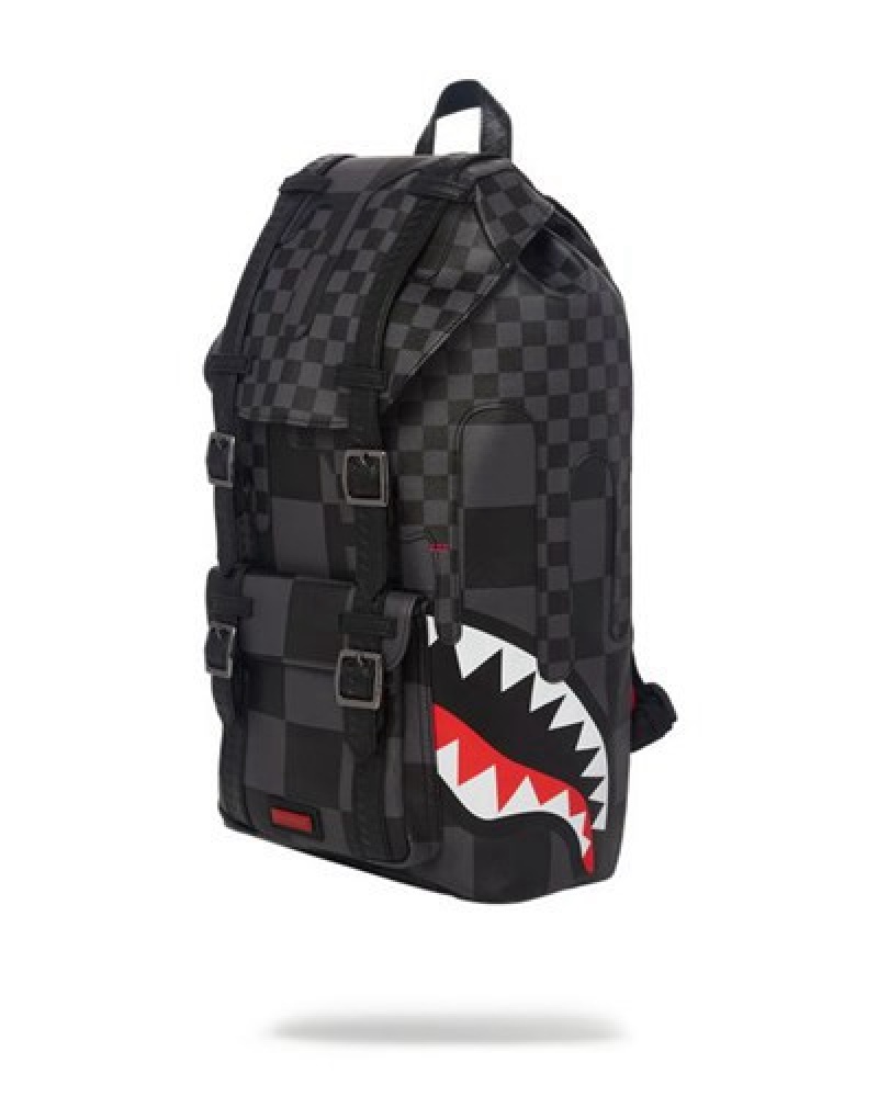 Black Sprayground Xtc Grey Sharks In Paris Hills Backpacks | 89025-CSDU