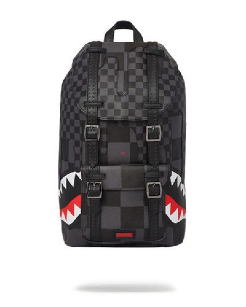 Black Sprayground Xtc Grey Sharks In Paris Hills Backpacks | 89025-CSDU