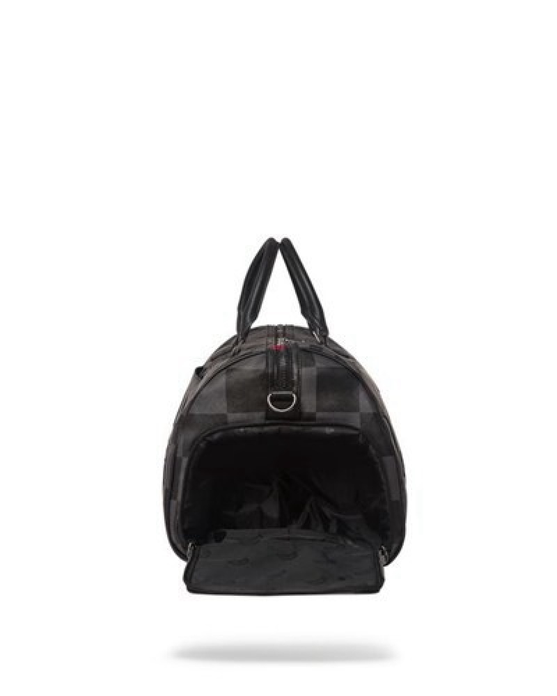 Black Sprayground Xtc Grey Sharks In Paris Duffle Bags | 59604-FMBC