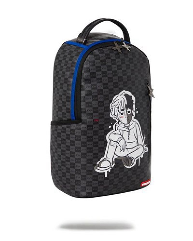 Black Sprayground Xxxtentacion Remedy Backpacks | 79041-RMYN