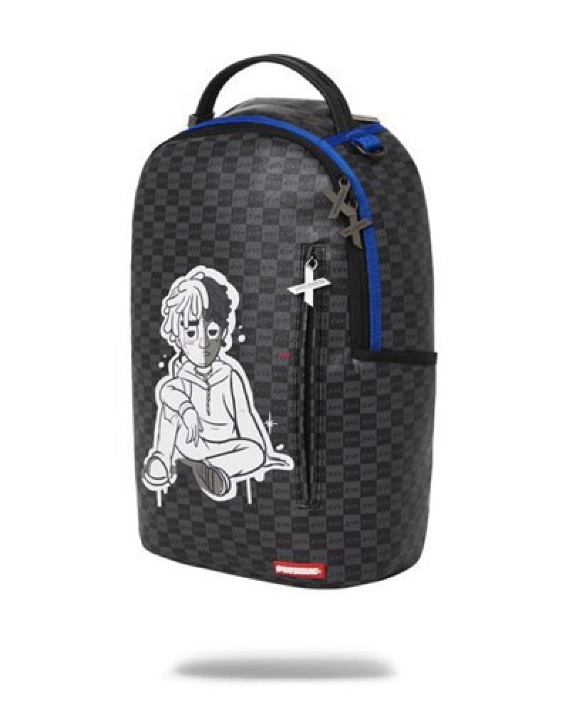 Black Sprayground Xxxtentacion Remedy Backpacks | 79041-RMYN