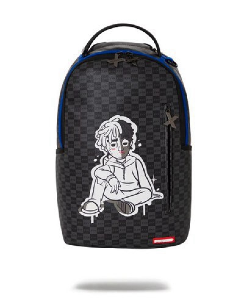 Black Sprayground Xxxtentacion Remedy Backpacks | 79041-RMYN