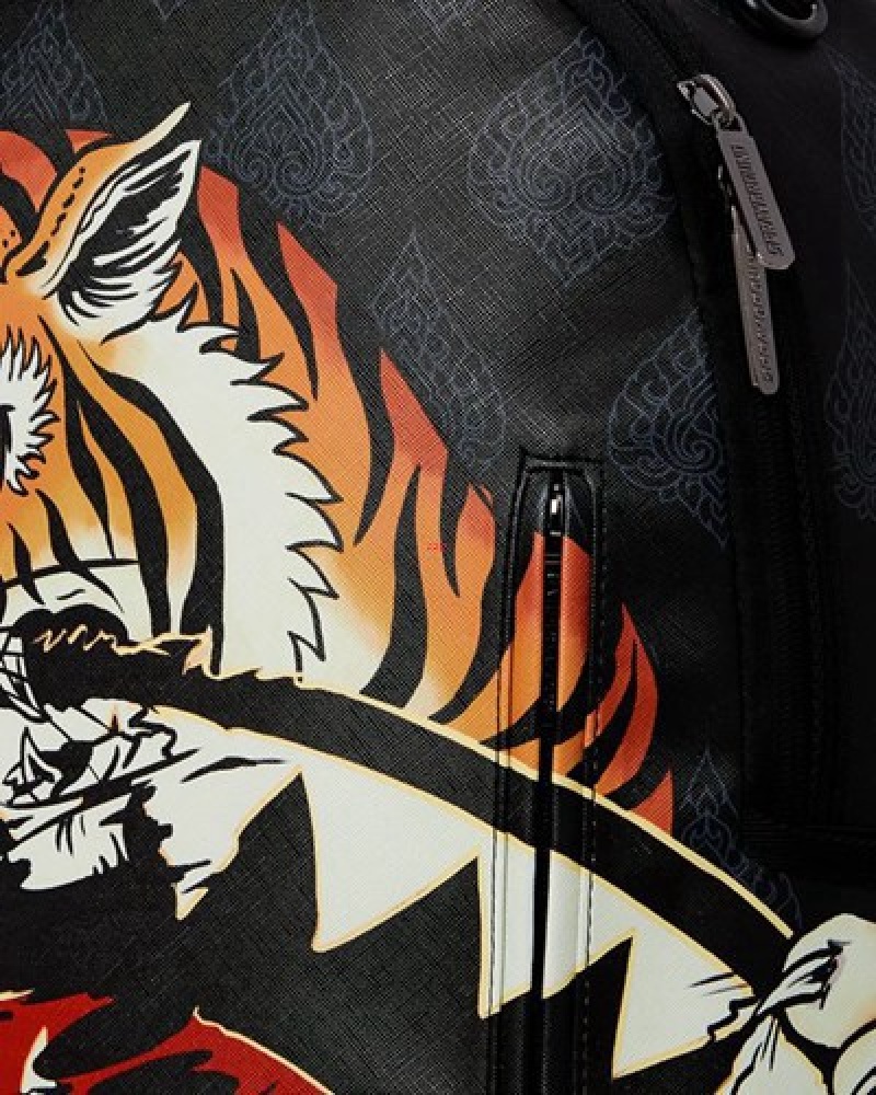 Black Sprayground Year Of The Tiger (Dlxv) Backpacks | 24567-YSUM