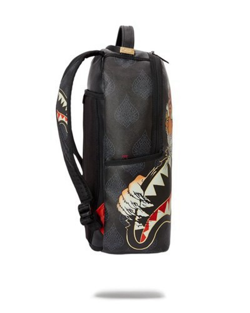 Black Sprayground Year Of The Tiger (Dlxv) Backpacks | 24567-YSUM