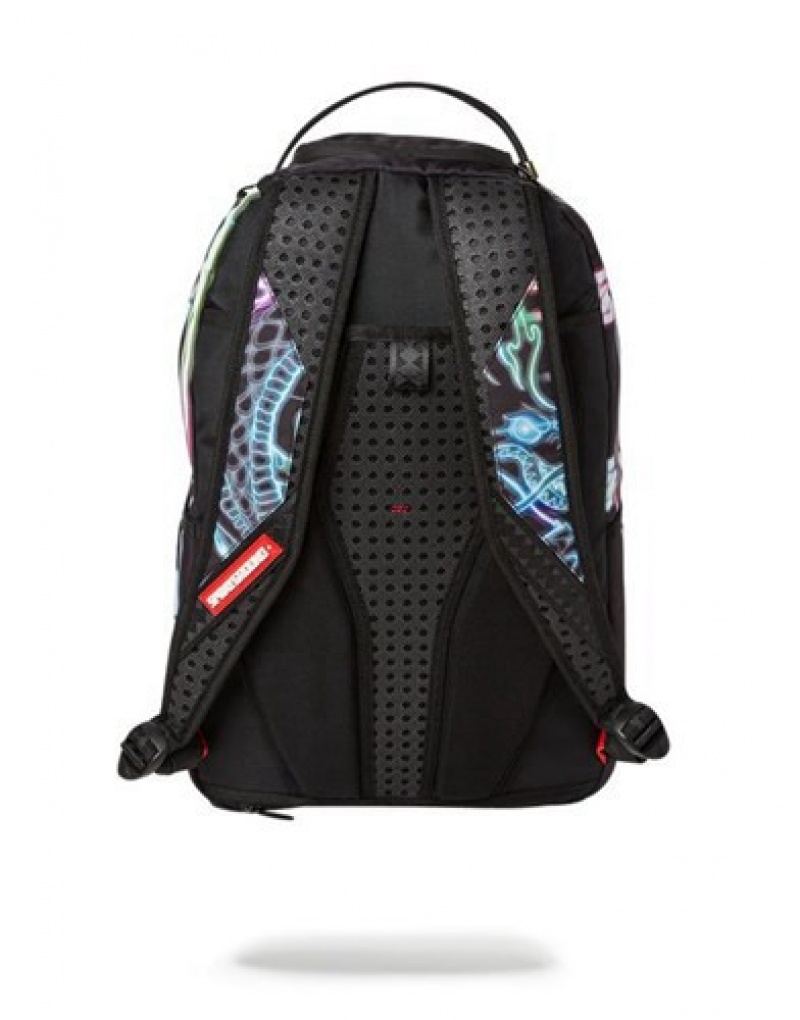 Black Sprayground ナイトドラゴン (Nite Dragon) Backpacks | 20315-DUZB