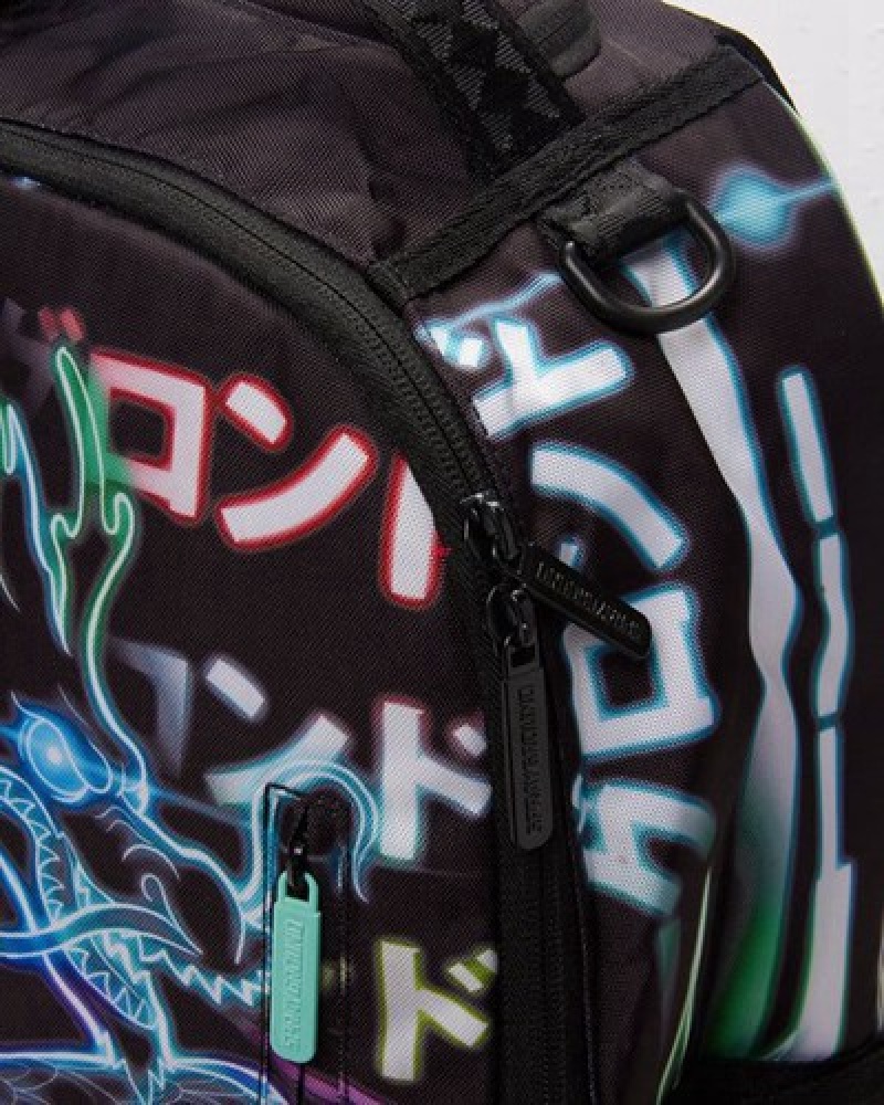 Black Sprayground ナイトドラゴン (Nite Dragon) Backpacks | 20315-DUZB