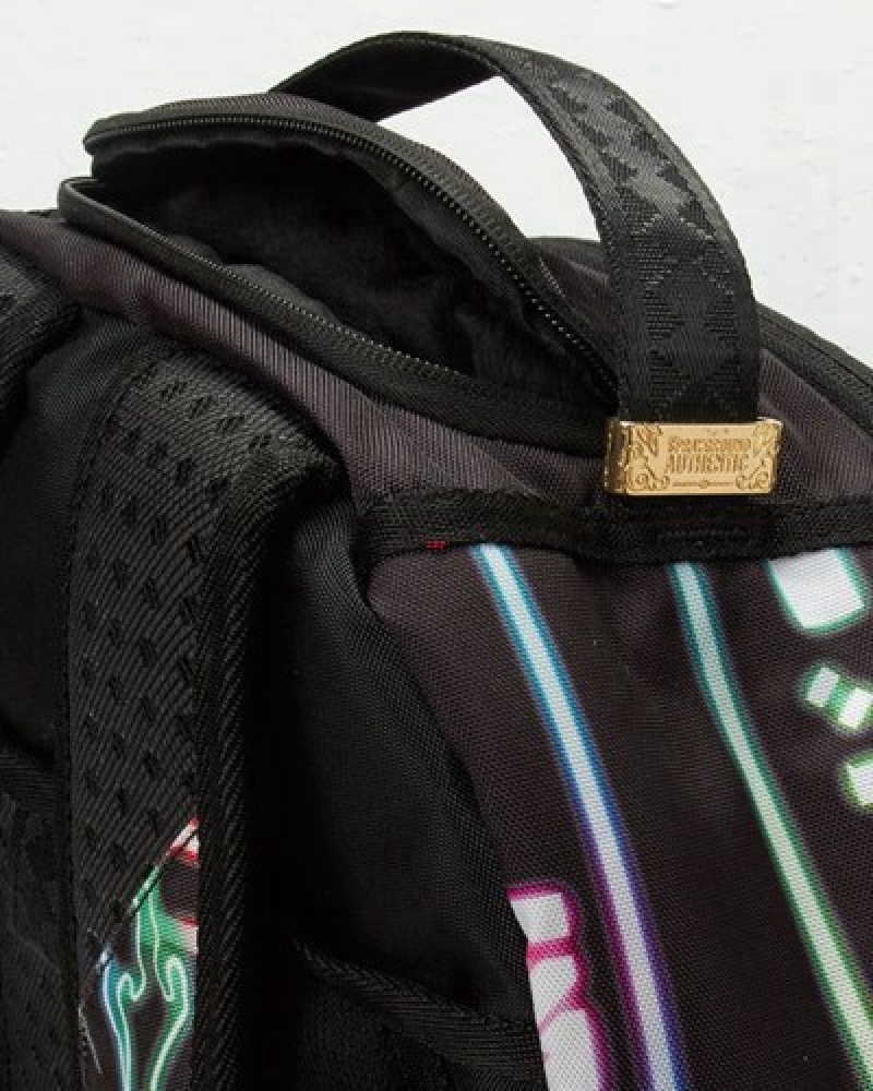 Black Sprayground ナイトドラゴン (Nite Dragon) Backpacks | 20315-DUZB