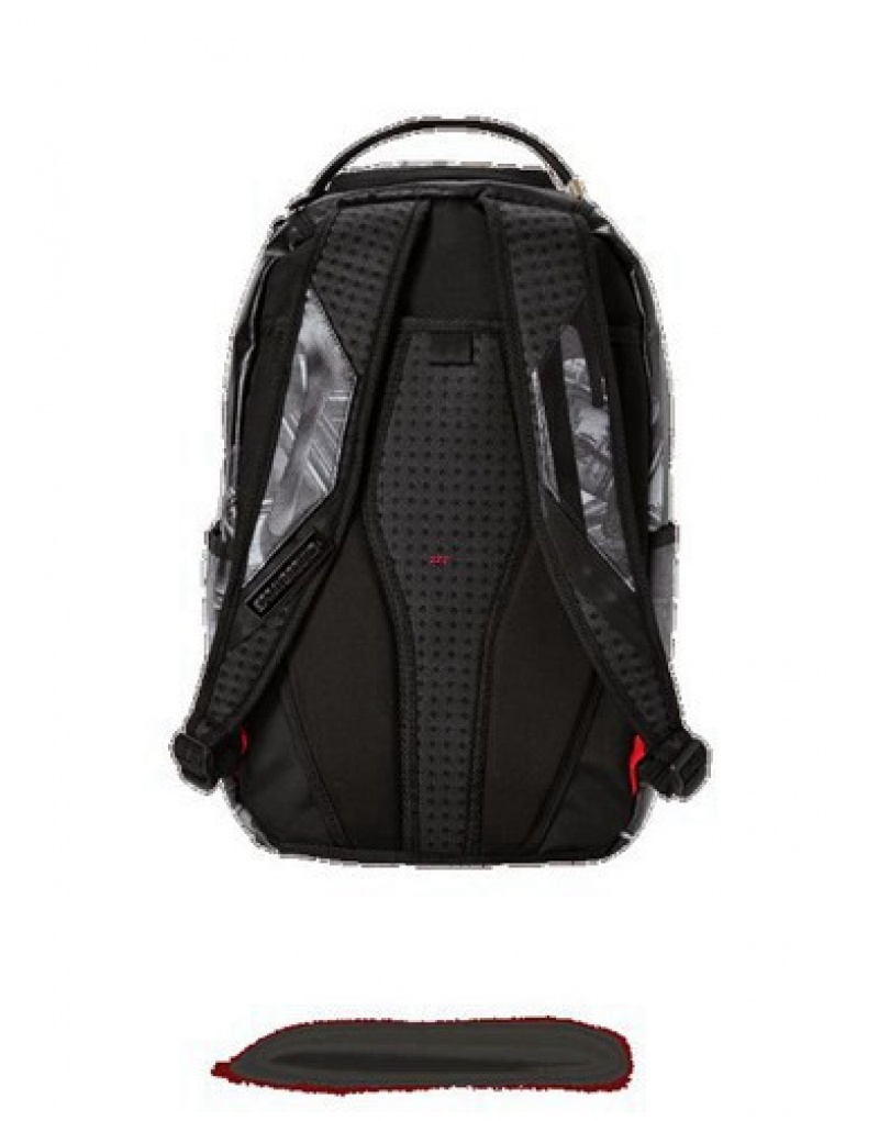 Black Sprayground out Money Drips Backpacks | 12608-WCAV