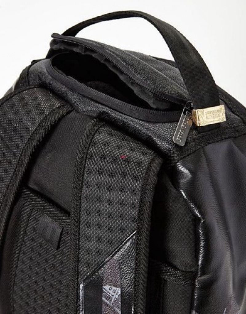 Black Sprayground out Money Drips Backpacks | 12608-WCAV